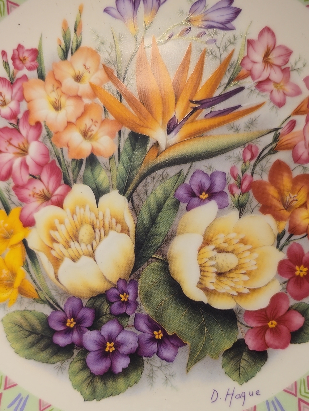 Danbury Collection Flower China Plate